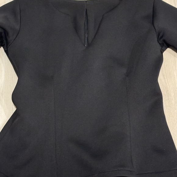 Black Scuba Fitted Top - Picture 2 of 2